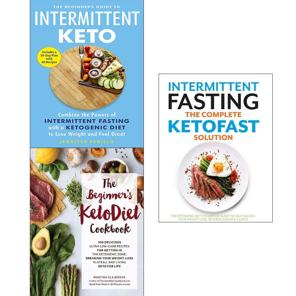 Ketofast by Various Authors, 3 paperback books collection set on ketogenic diet, featuring covers with vibrant designs.