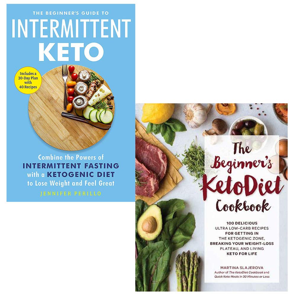 Intermittent Keto book collection by Jennifer Perillo, featuring two hardback non-fiction titles with appealing covers.