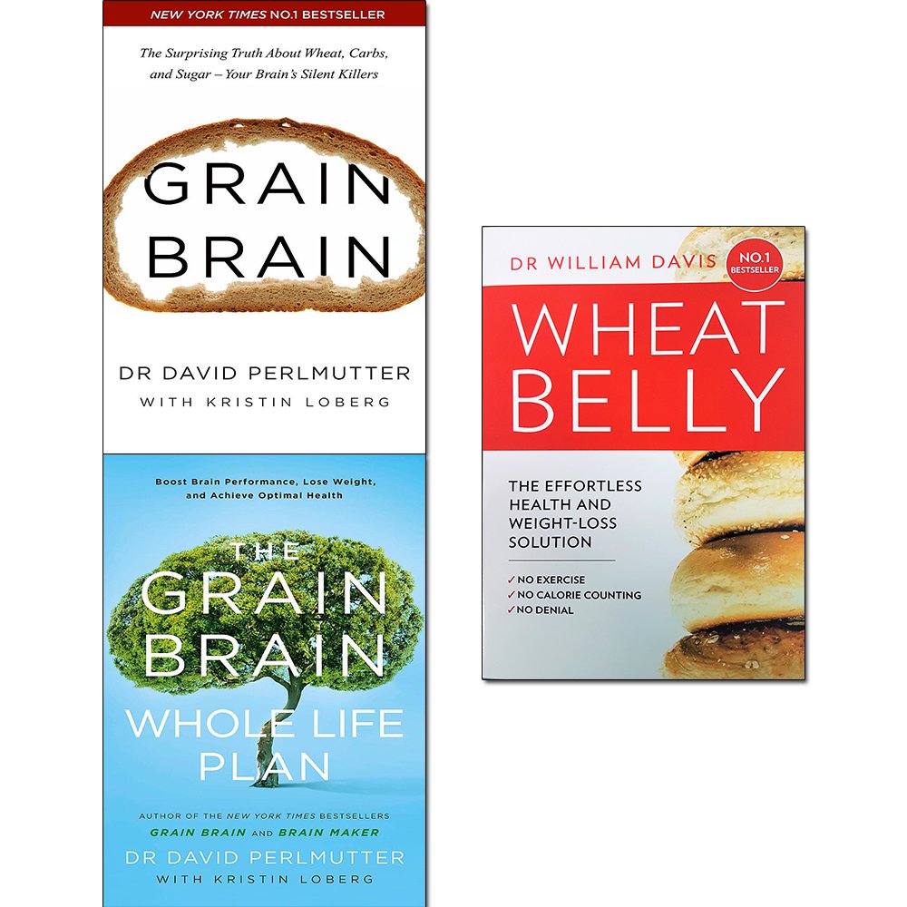 David Perlmutter 3 Books Collection Set in paperback, featuring covers of non-fiction titles by Yellow Kite.