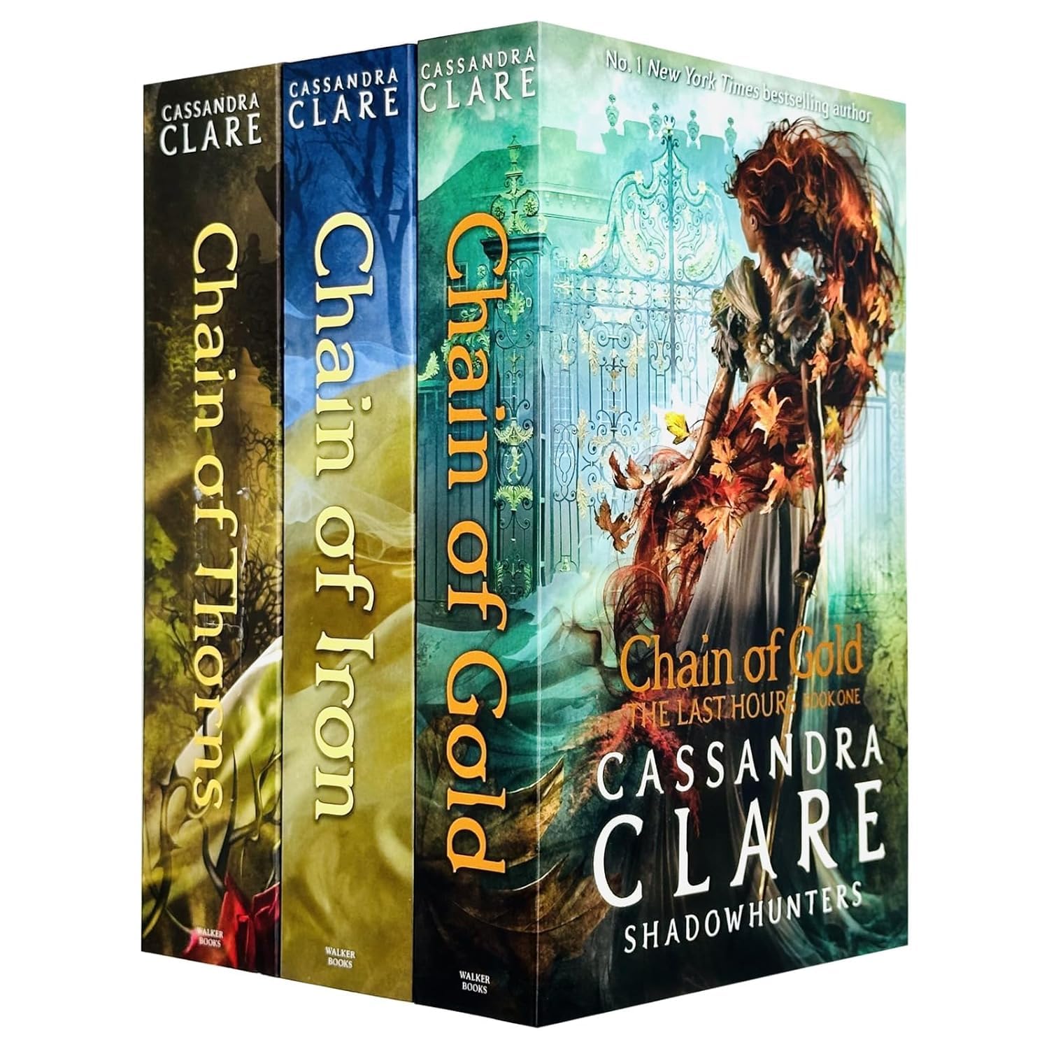 Set of three paperback fantasy books by Cassandra Clare from the Last Hours collection, featuring cover art and spine details.