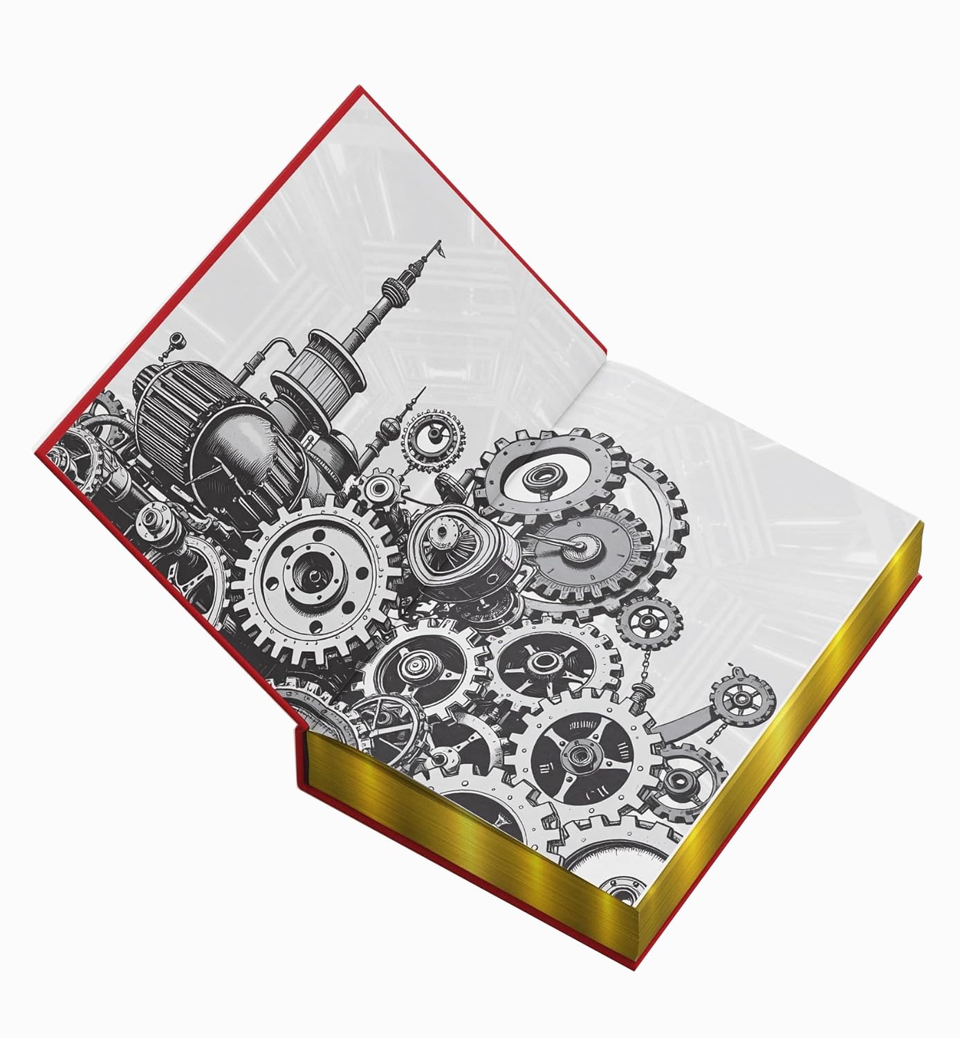Hardback collection of H.G. Wells' fiction works, featuring a classic book cover design and rich illustrations.