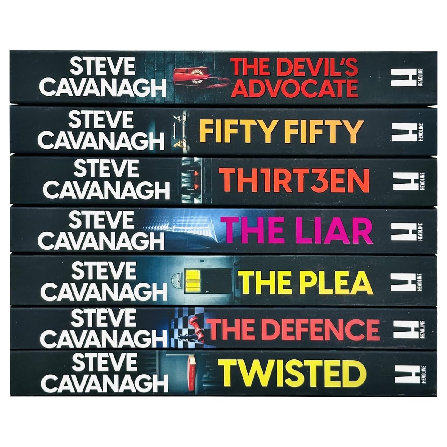 Seven paperback books from the Eddie Flynn Series by Steve Cavanagh, fiction collection set, published by Orion Ltd.