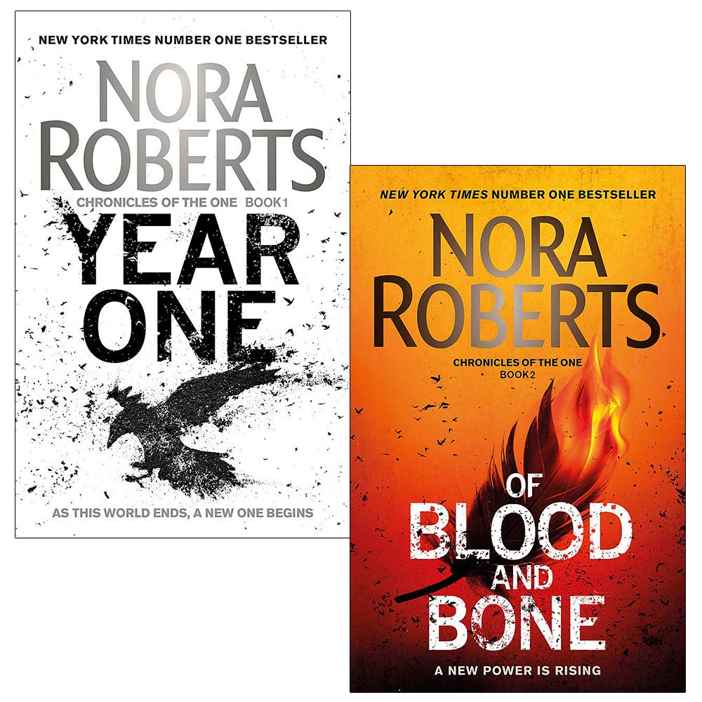 Two paperback books from the "Chronicles of the One" fiction collection by Nora Roberts, published by Piatkus.