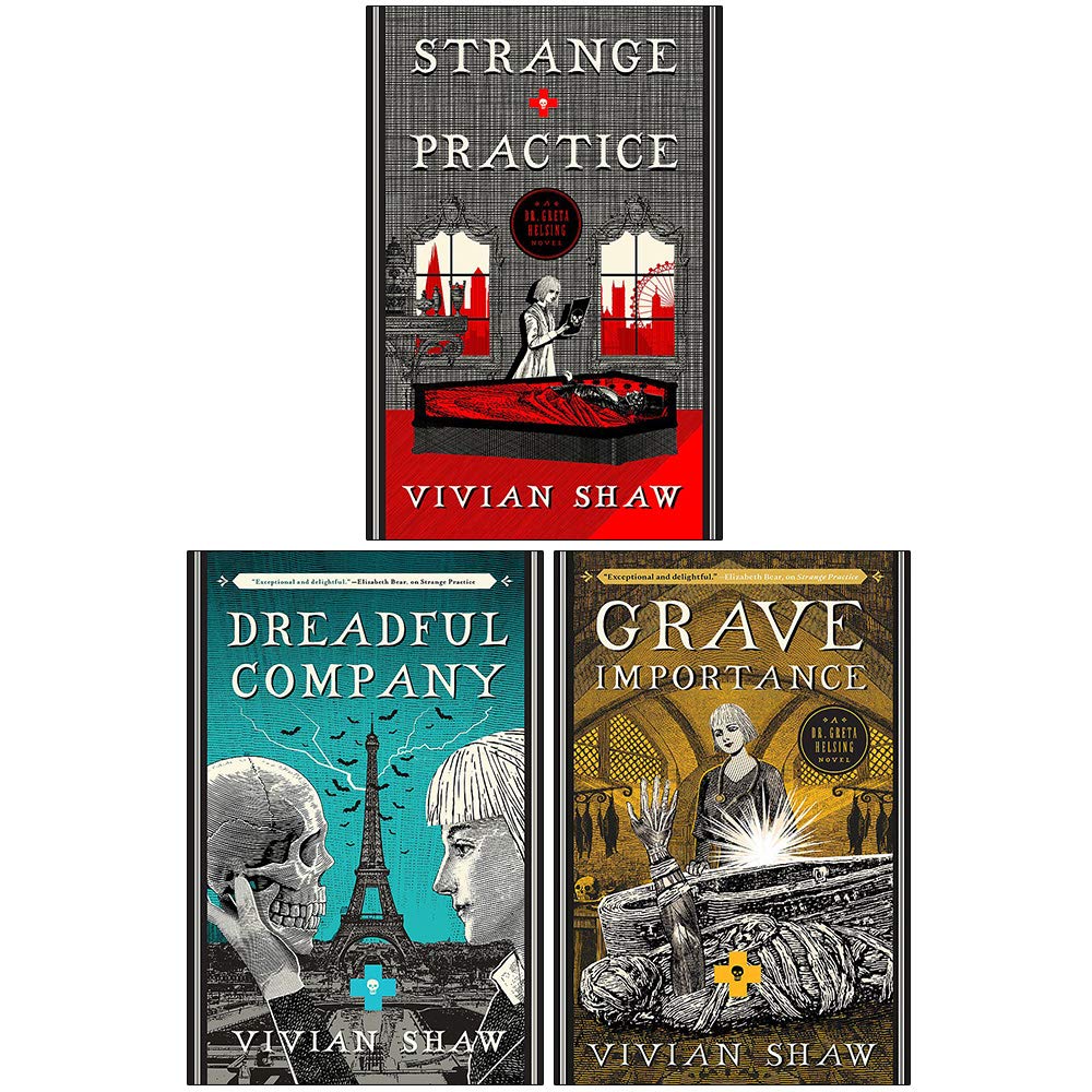 Dr Greta Helsing by Vivian Shaw paperback collection featuring three fiction books in an elegant set.
