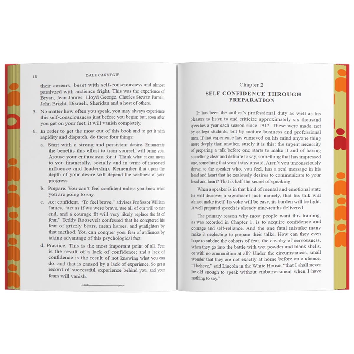 Hardback book "How to Develop Self-Confidence and Influence People" by Dale Carnegie on a wooden surface.