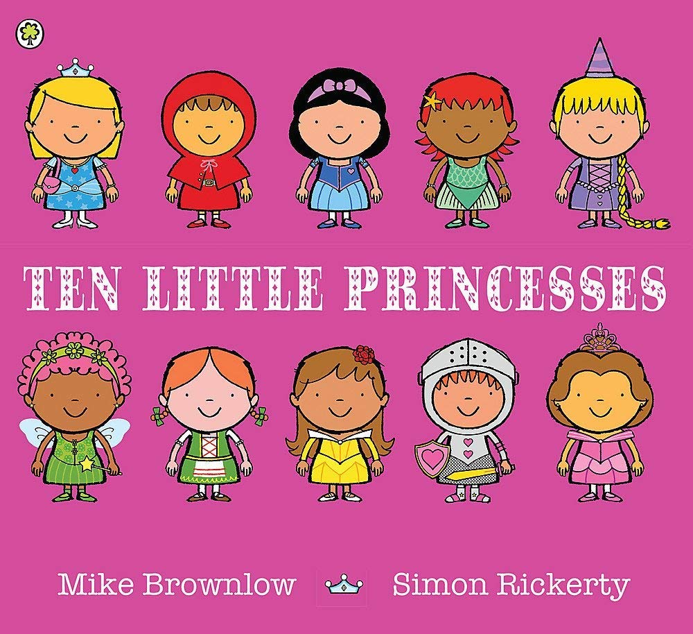 Four paperback books from the Ten Little Collection by Mike Brownlow, designed for children ages 0-5, by Orchard Books.