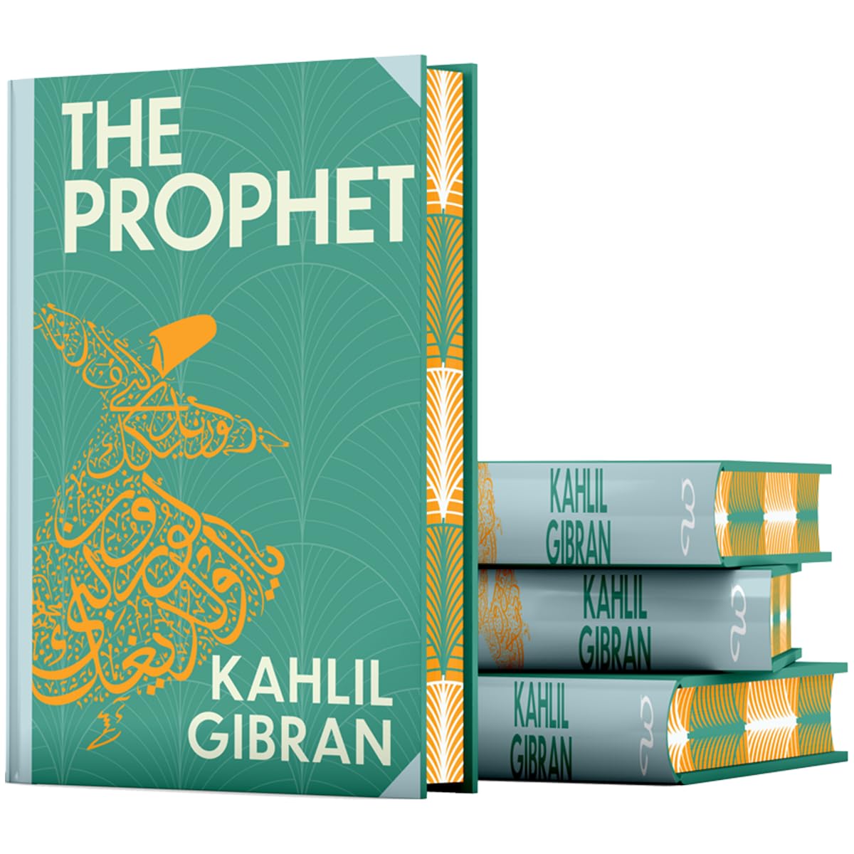 Hardback edition of "The Prophet" by Kahlil Gibran, featuring a classic cover design and detailed spine.