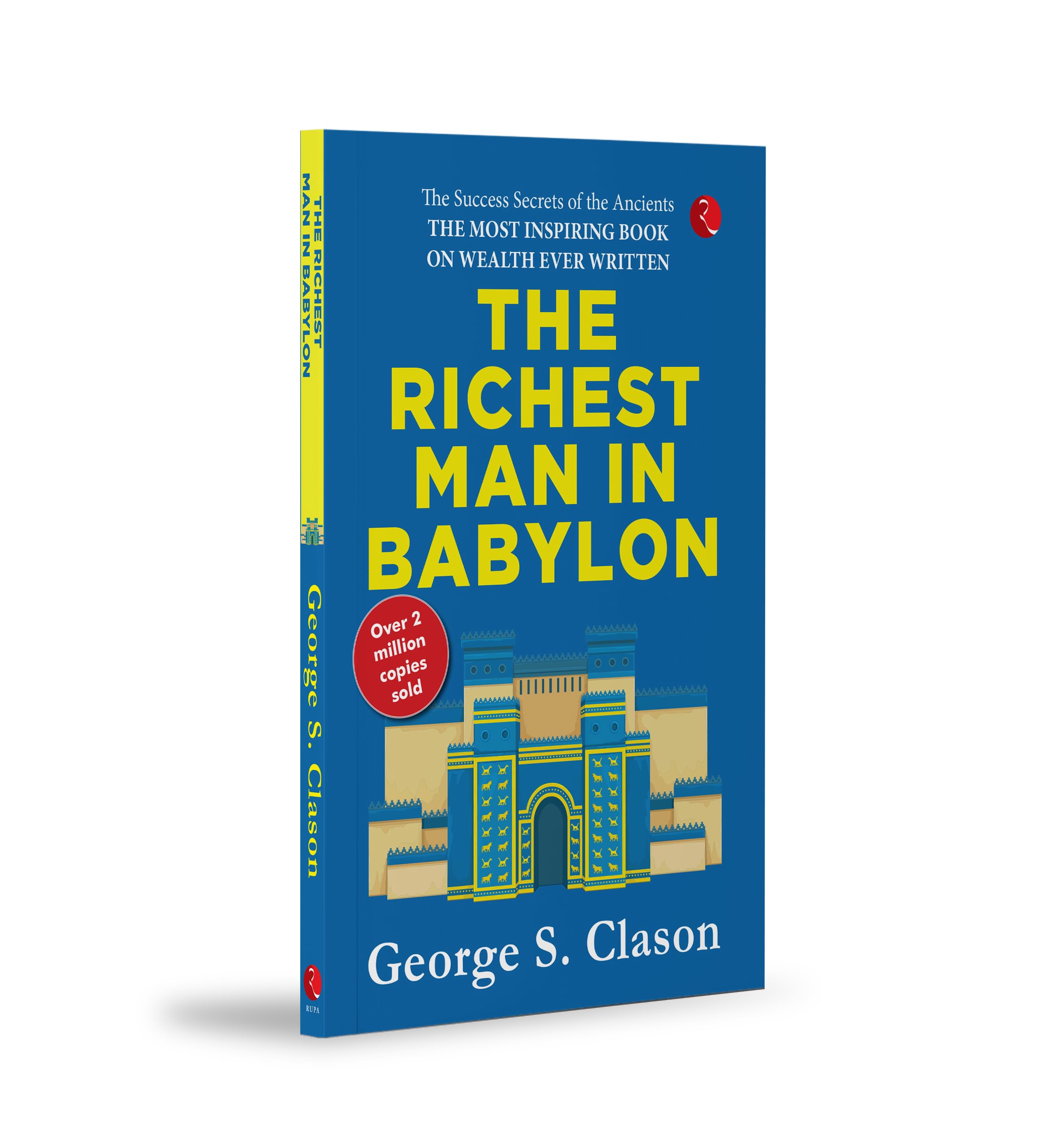 Paperback edition of "The Richest Man in Babylon" by George S. Clason, featuring the cover design and Rupa Publications branding.