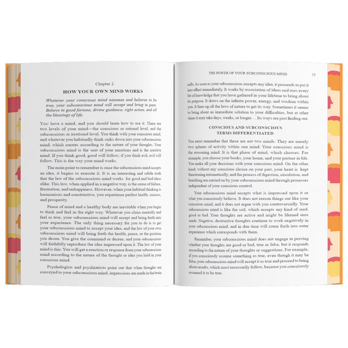 Hardback edition of "The Power of Your Subconscious Mind" by Joseph Murphy, featuring a vibrant cover design.