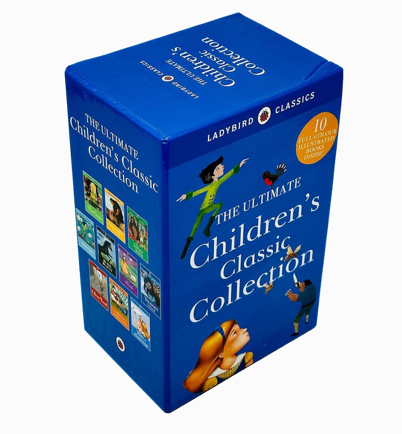 Hardback Ultimate Children's Classic Collection set of 10 books for ages 8-12 by Various Authors, featuring colorful covers.