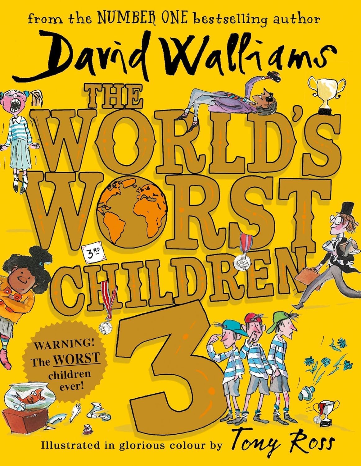 David Walliams 3 Books Collection Set in paperback, showcasing colorful covers and engaging illustrations for children.