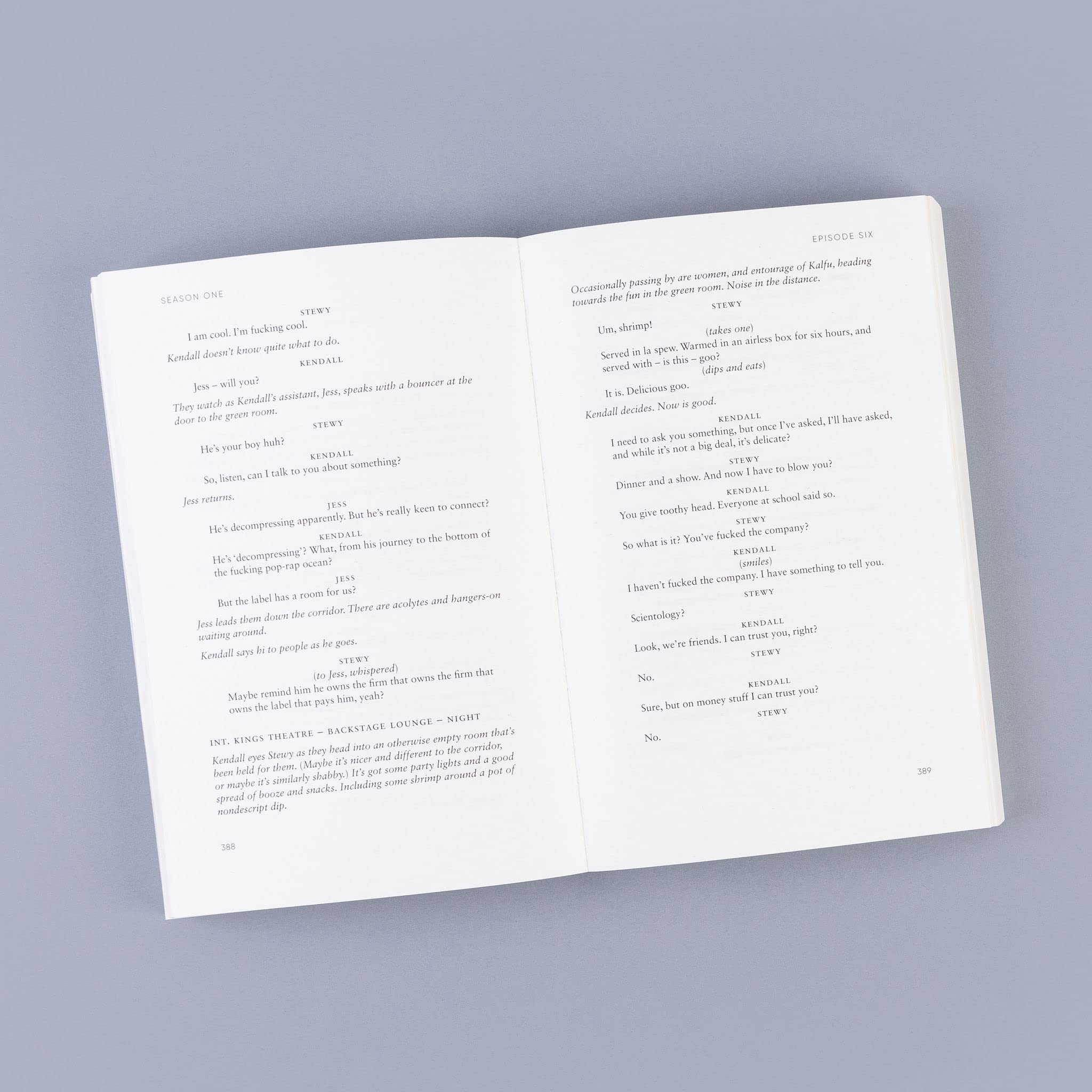 Complete scripts of Succession Season One by Jesse Armstrong in paperback format from Faber & Faber.