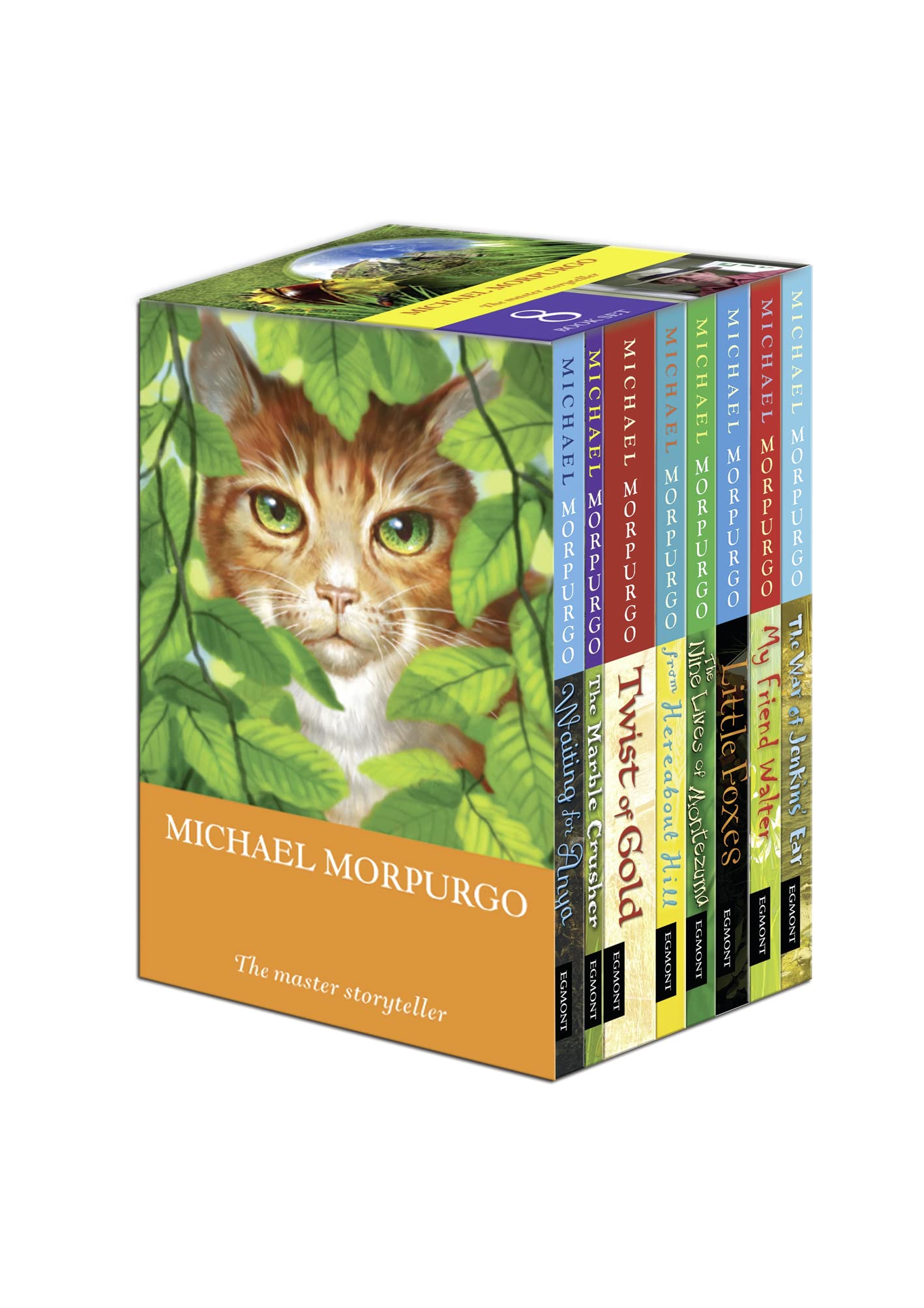 Morpurgo Collection by Michael Morpurgo, 8 paperback books for ages 8-12 in a colorful box set by Egmont.