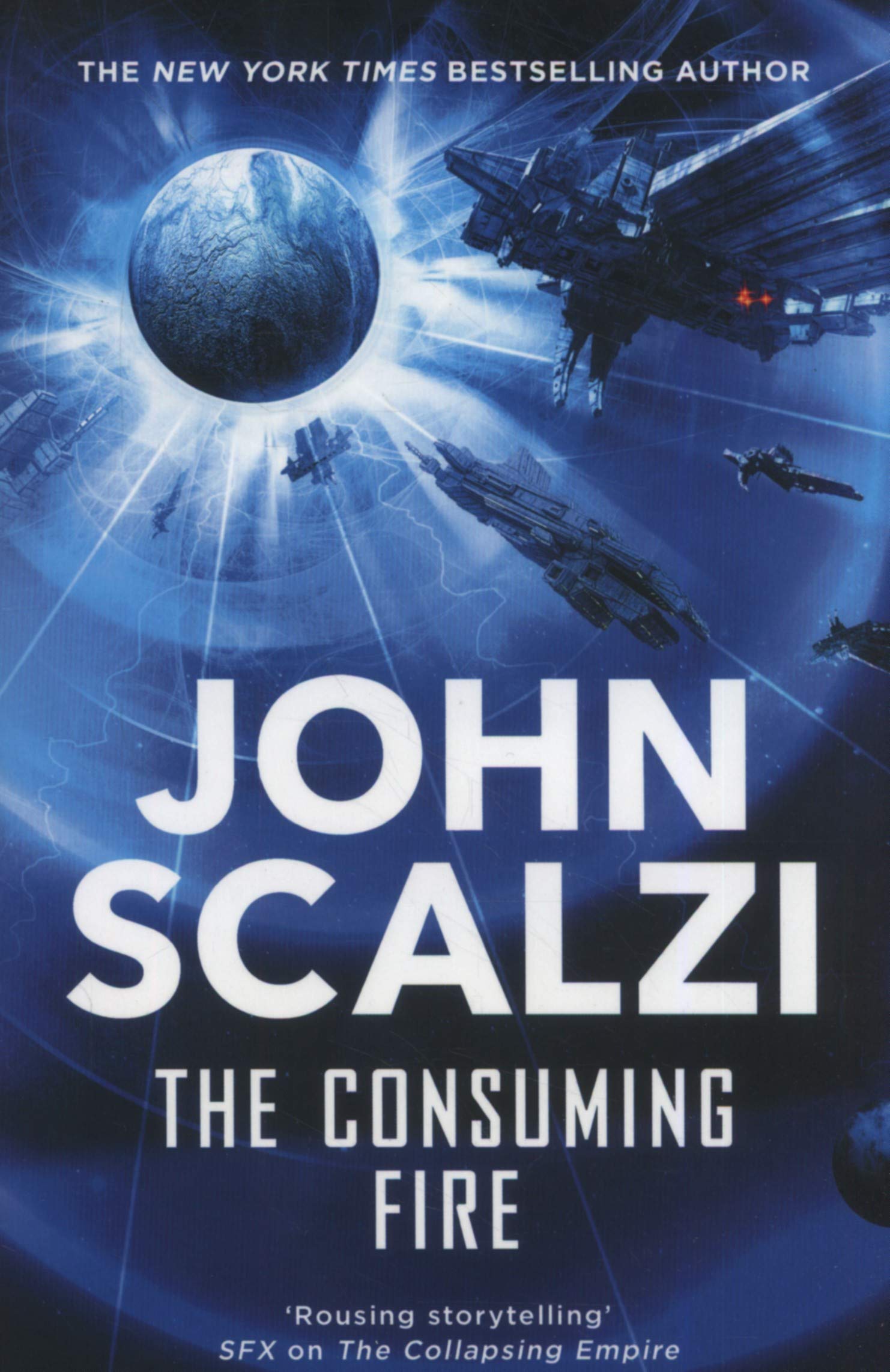 Three paperback books from the Scalzi Collection by John Scalzi, showcasing fiction titles and vibrant cover art.