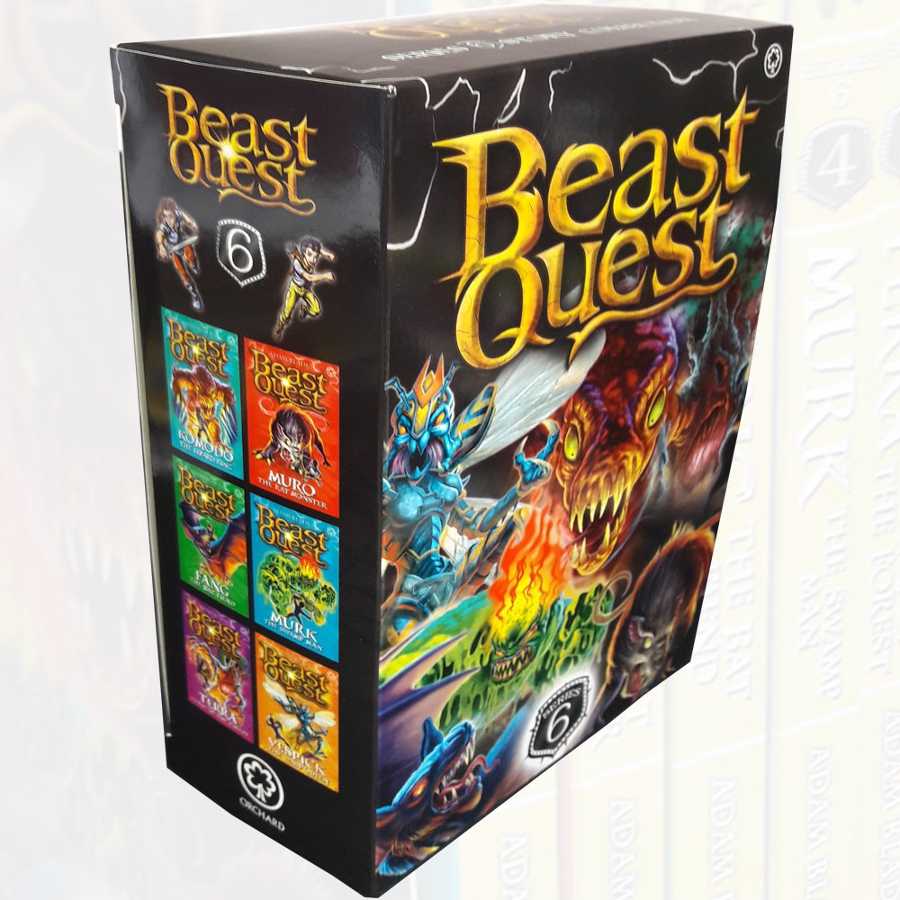 Beast Quest Series by Adam Blade, 6 paperback books collection set featuring fantasy adventure covers.