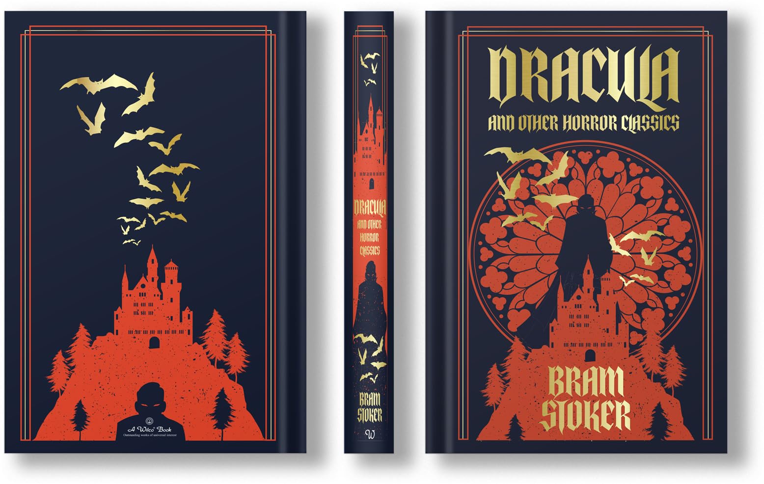 Hardback edition of "Dracula and Other Horror Classics" by Bram Stoker, featuring an eerie cover design.