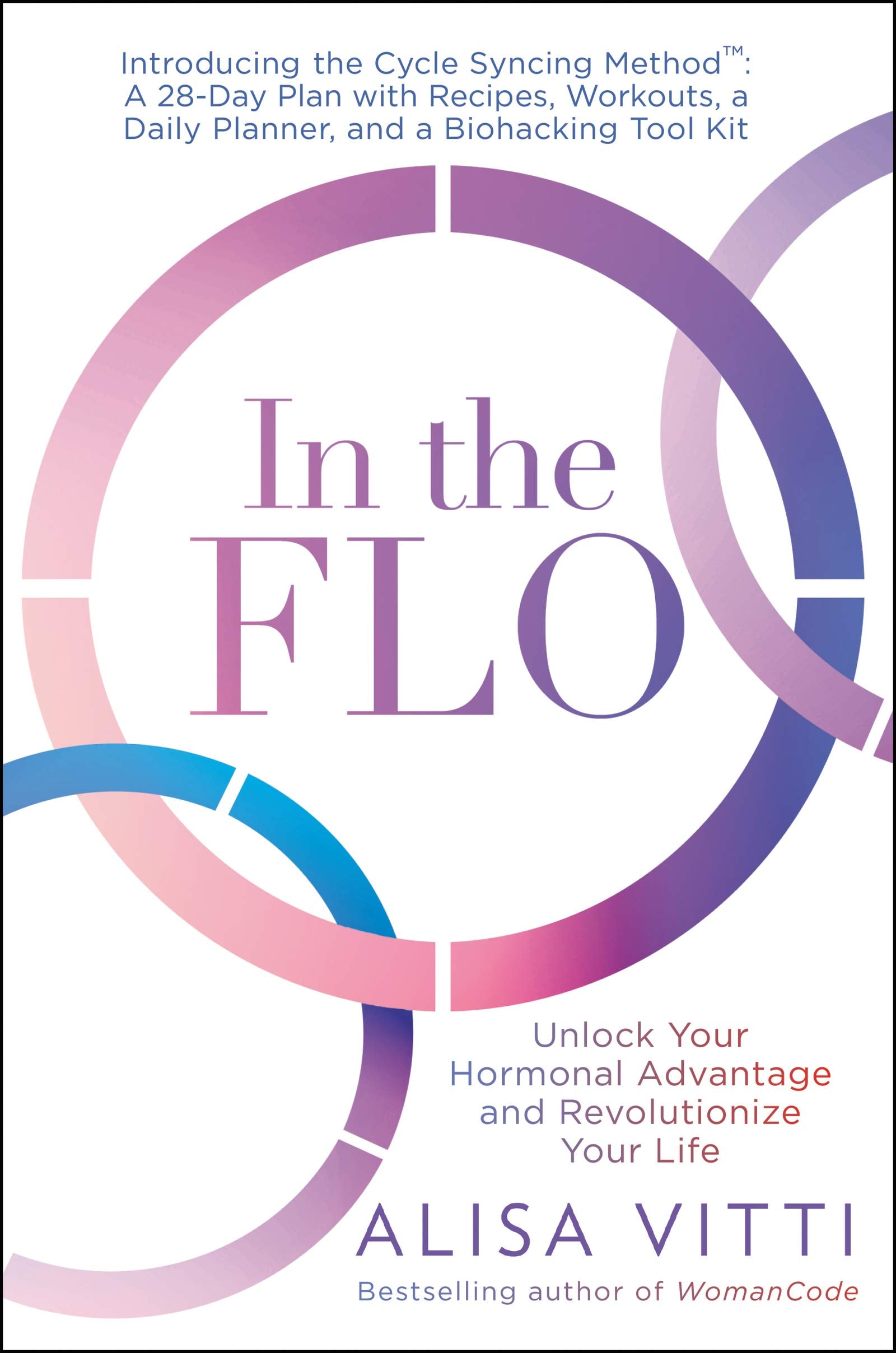 Paperback copy of "In the FLO" by Alisa Vitti, featuring the book cover with title and author's name on the front.