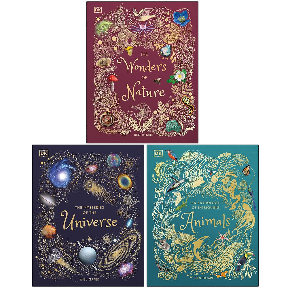 Set of three hardcover books from DK Children Ltd's Wonders of Nature collection by Ben Hoare, featuring colorful nature-themed covers.