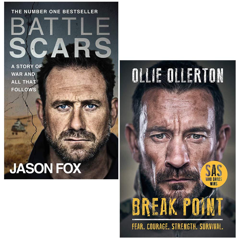 Battle Scars by Various Authors 2 Books Collection Set in paperback, featuring Corgi/Blink Publishing and Jason Fox.