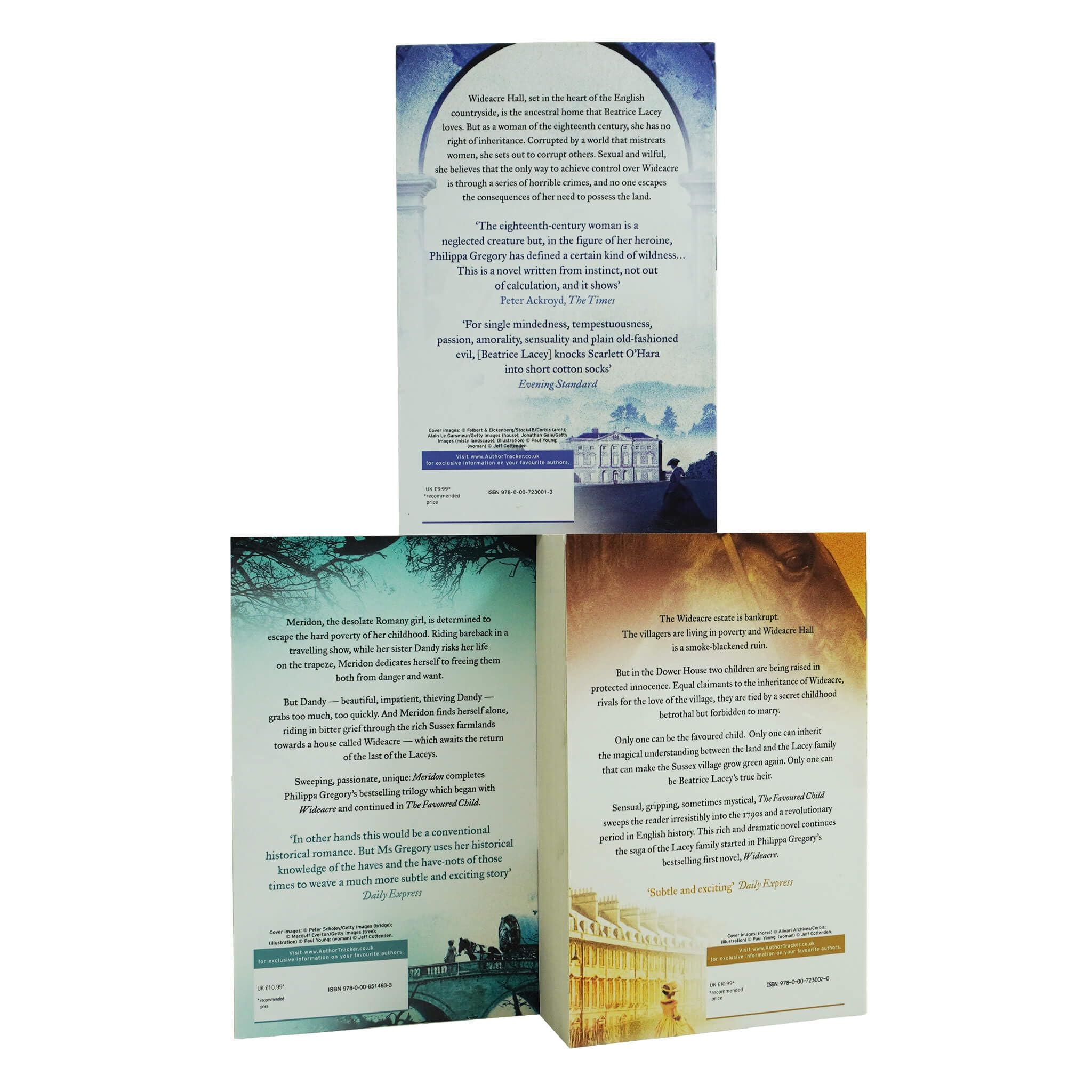 Wideacre Series book collection by Philippa Gregory, three paperback fiction novels in the Washington Square Press Ltd set.