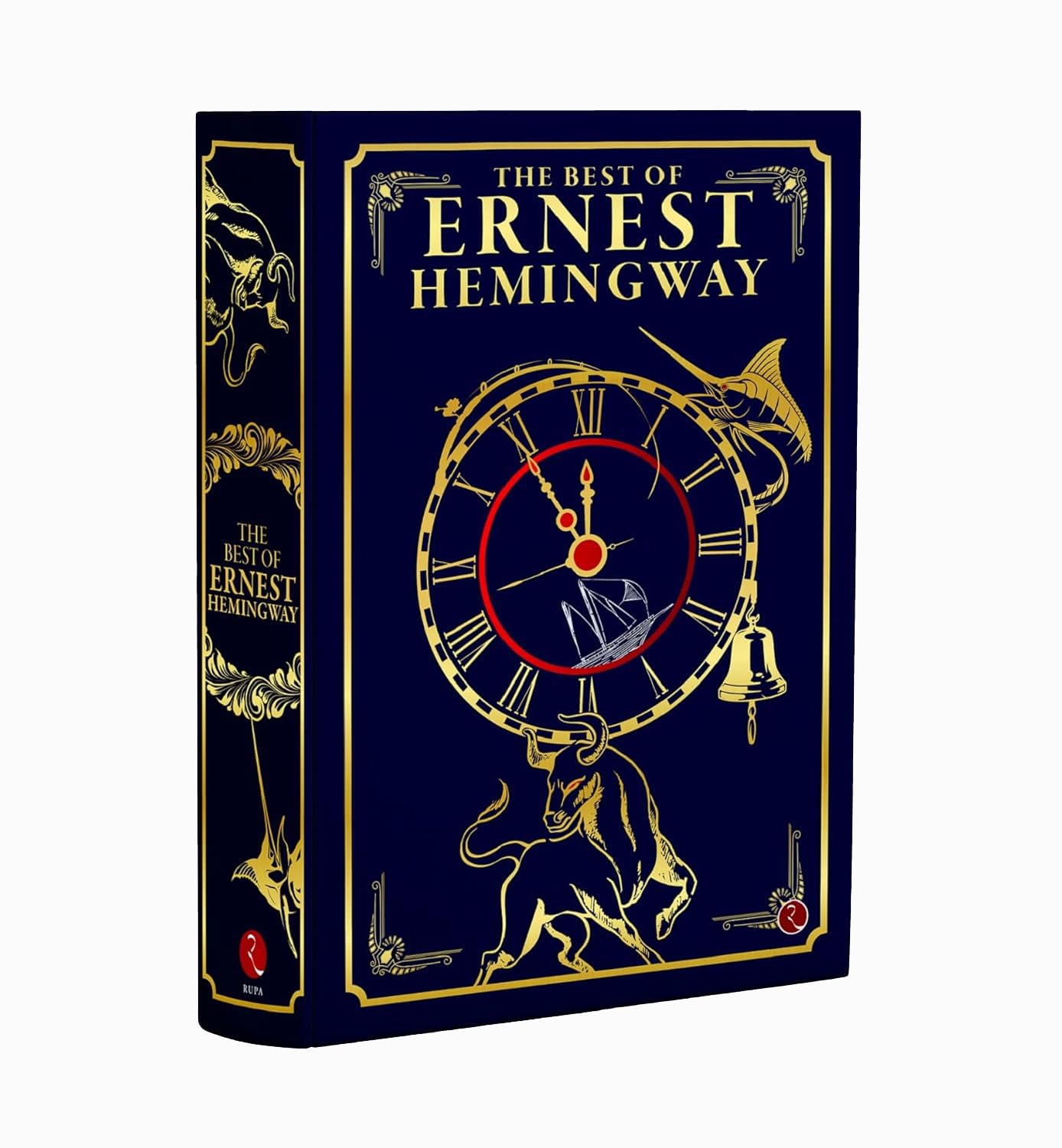Hardback collection of classic fiction by Ernest Hemingway featuring "The Best of Ernest Hemingway" cover design.