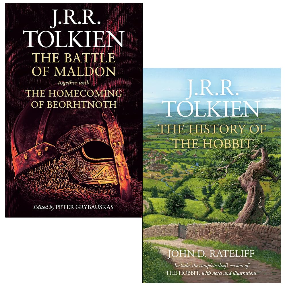 J. R. R. Tolkien hardback 2 books collection set featuring non-fiction titles against a neutral background.