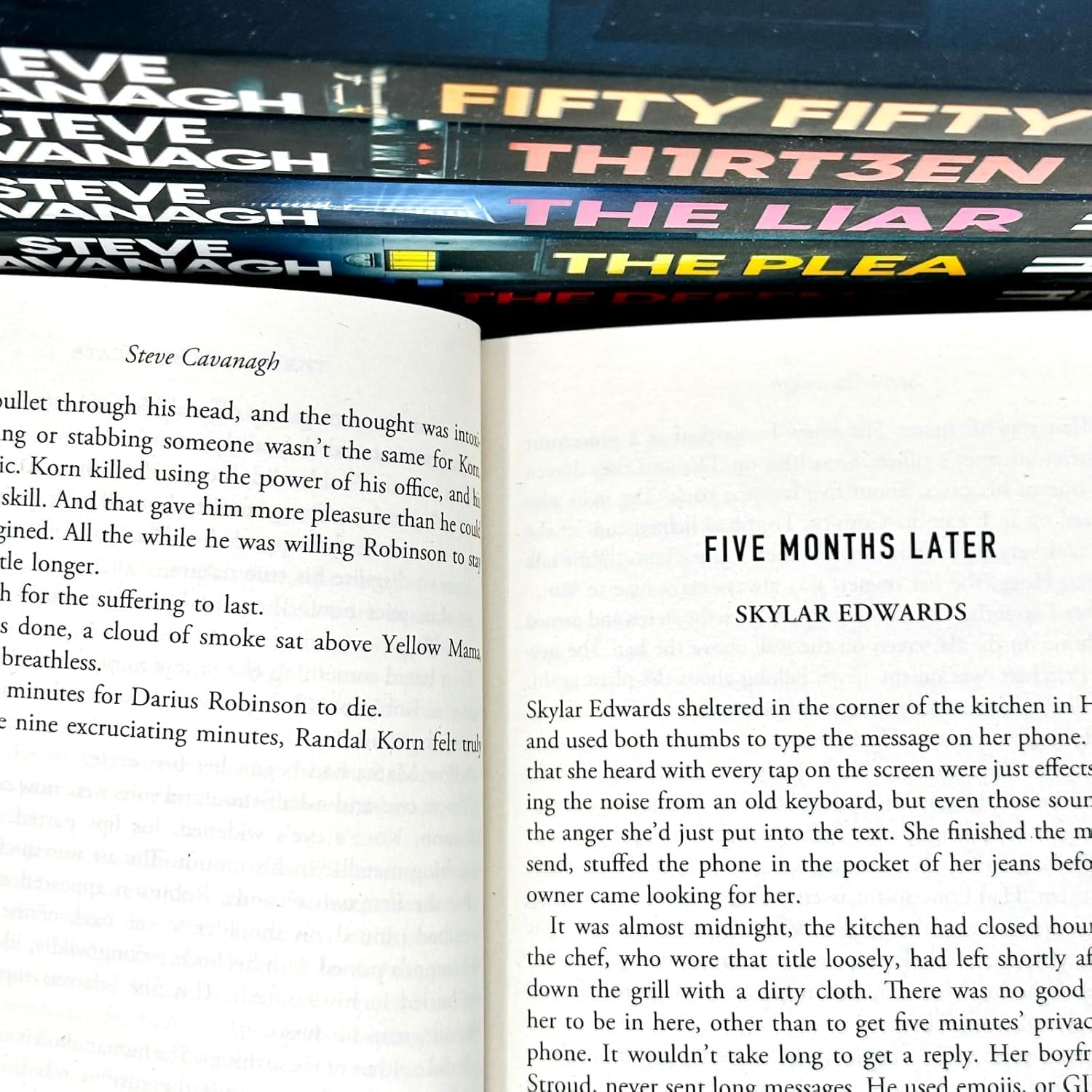 Seven paperback books from the Eddie Flynn Series by Steve Cavanagh, fiction collection by Orion Ltd.