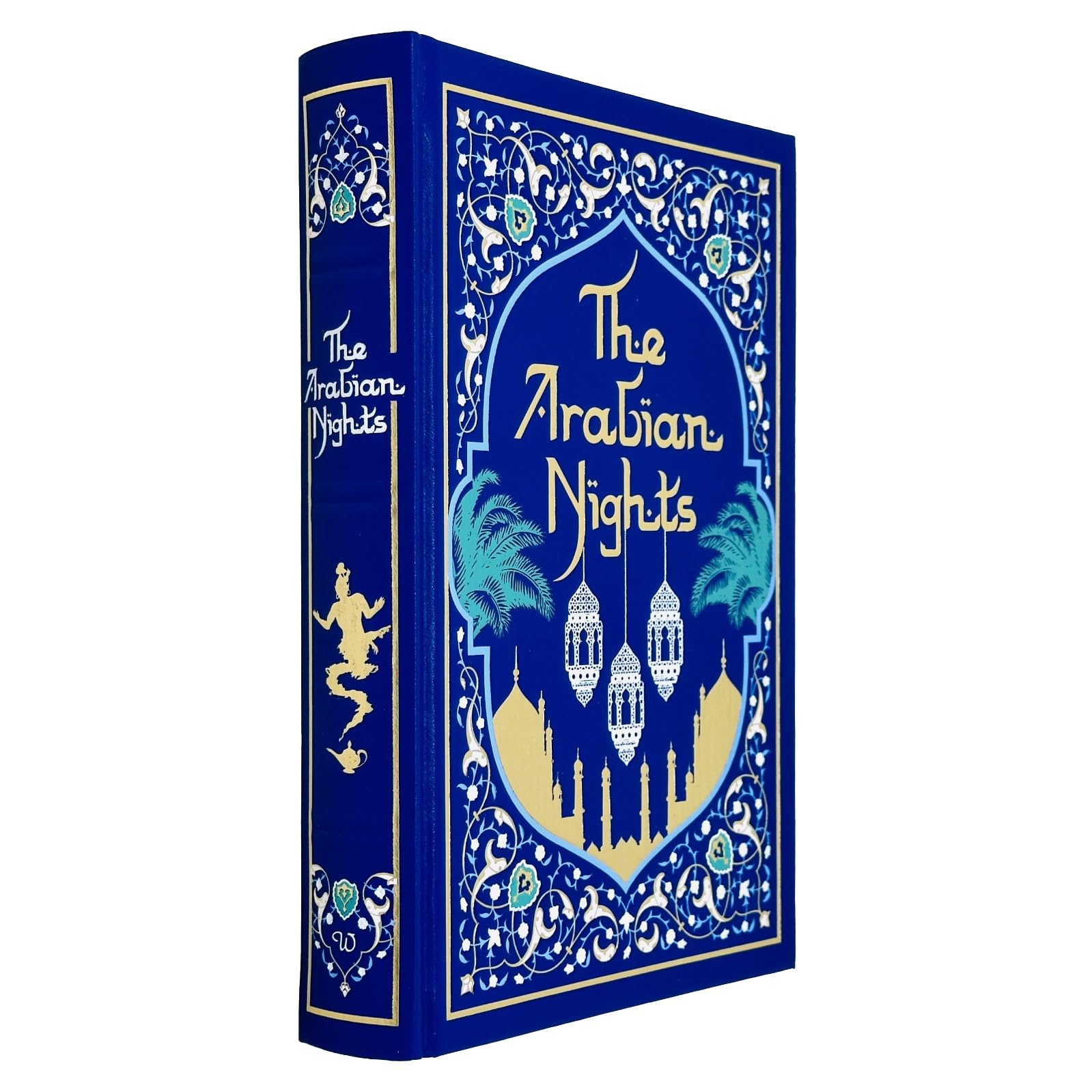 Hardback edition of "The Arabian Nights" by Richard Francis Burton, featuring a richly designed cover and spine.