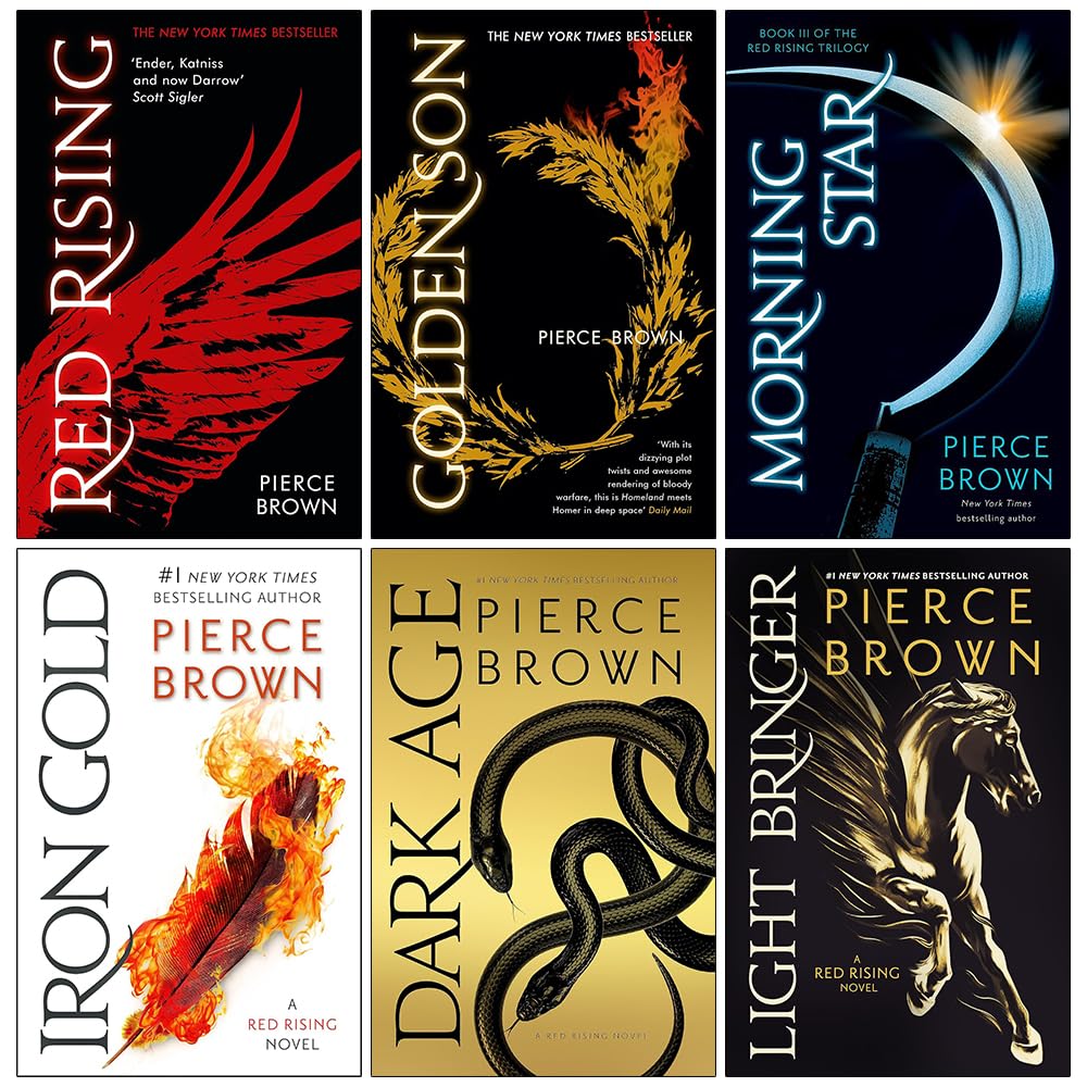 Red Rising Series by Pierce Brown, 6 paperback collection set featuring sci-fi novels by Hodderscape Ltd.