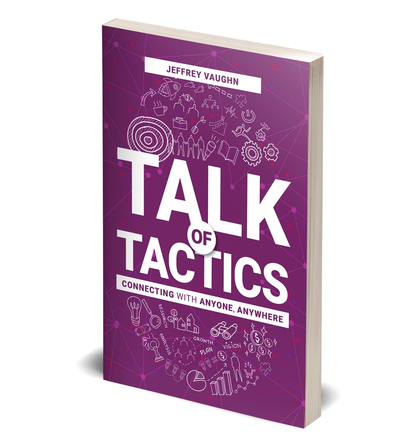 Paperback book "Talk Of Tactics" by Jeffrey Vaughn, showcasing the cover design and title prominently.