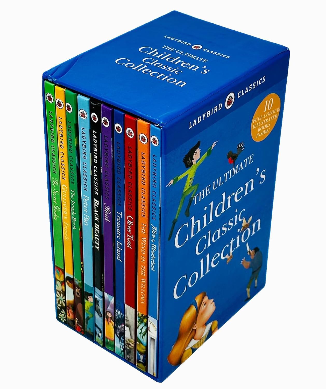 Hardback set of 10 children's classic books by various authors for ages 8-12, published by Ladybird Ltd.