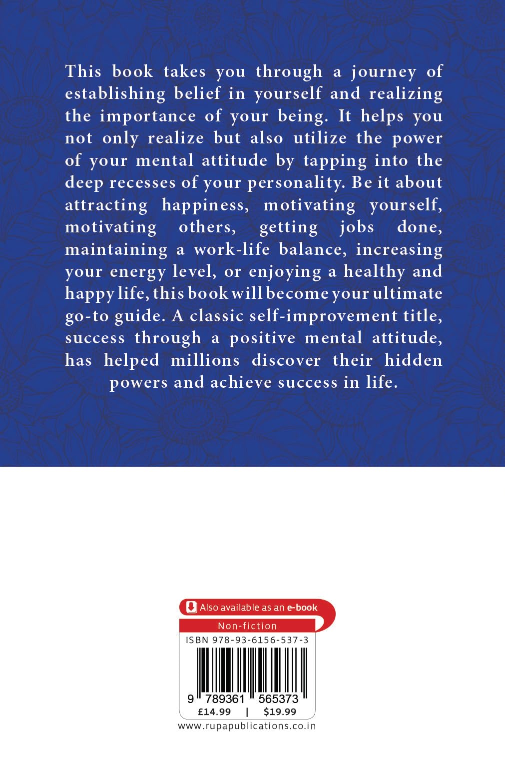 Paperback edition of "Success Through a Positive Mental Attitude" by Napoleon Hill & W. Clement Stone, published by Rupa Publications.