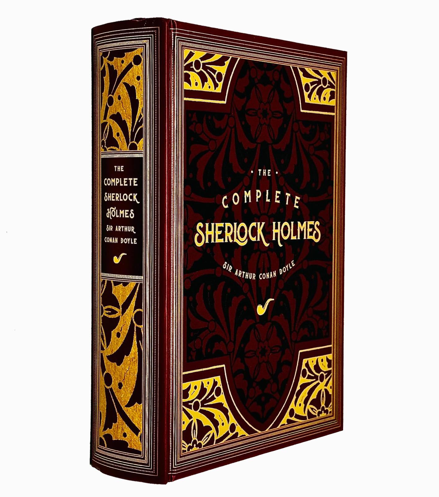 Hardback edition of "The Complete Sherlock Holmes" by Sir Arthur Conan Doyle, featuring classic cover design and spine.