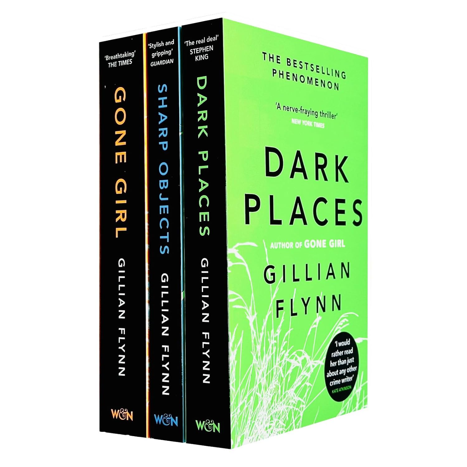 Gillian Flynn Collection of 3 fiction paperback books by W&N, featuring book covers from the Gillian Flynn series.