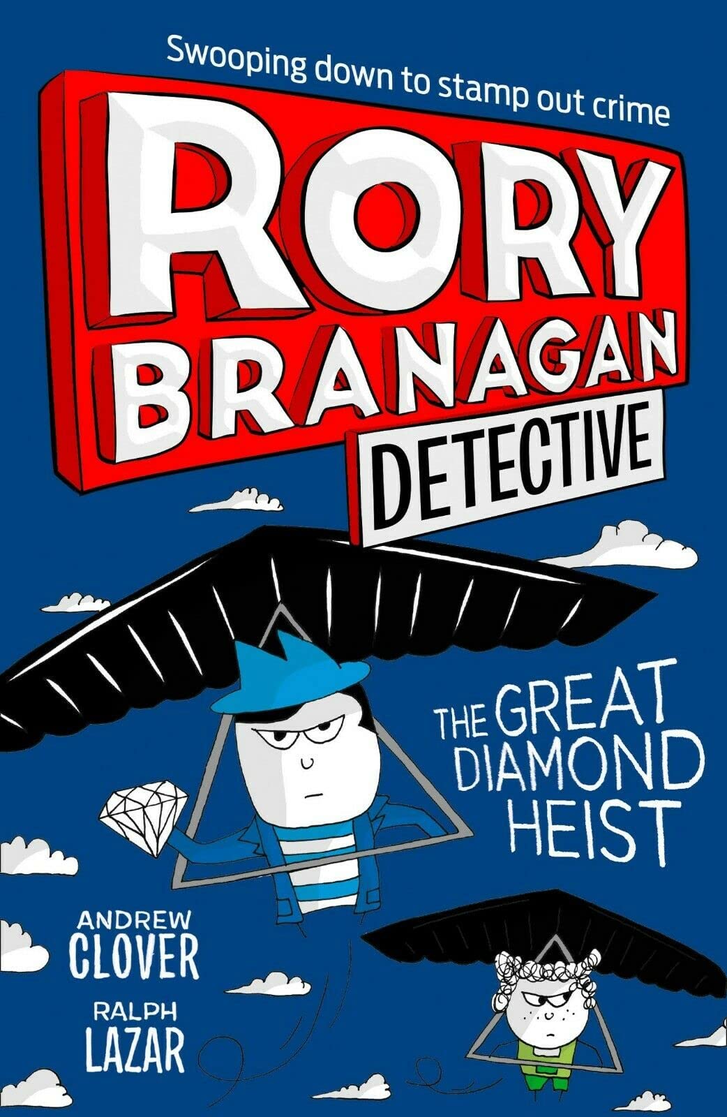 Rory Branagan Detective Series by Andrew Clover, four paperback books featuring colorful covers and engaging illustrations.