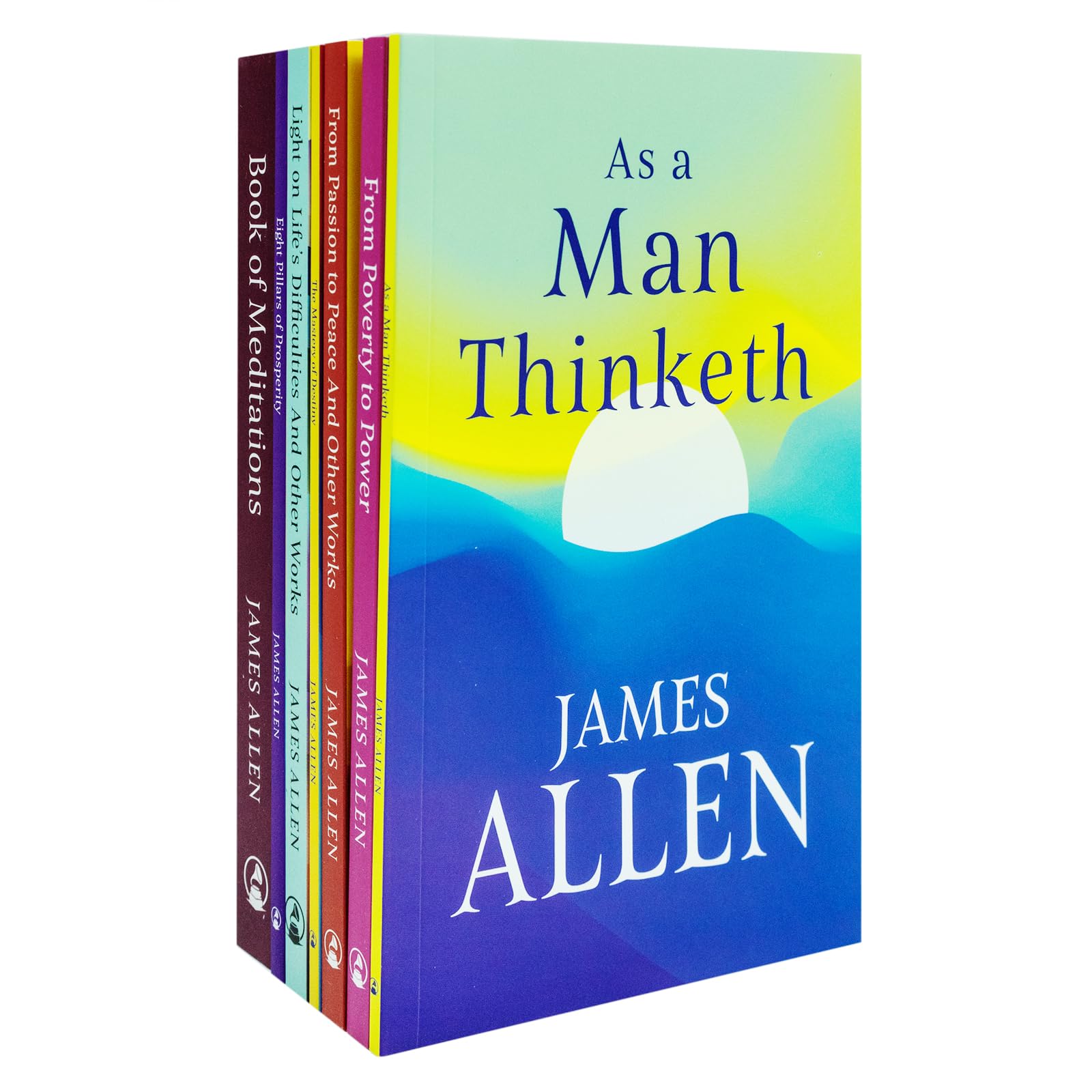 James Allen Classic Editions 7-book collection set of non-fiction paperbacks, featuring classic spiritual and self-help titles.