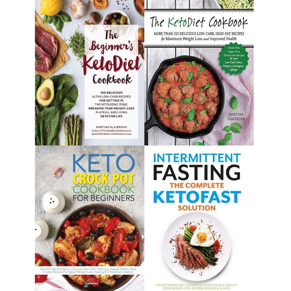 Ketofast Collection by Martina Šlajerová, four paperback non-fiction books set, featuring healthy lifestyle and diet tips.