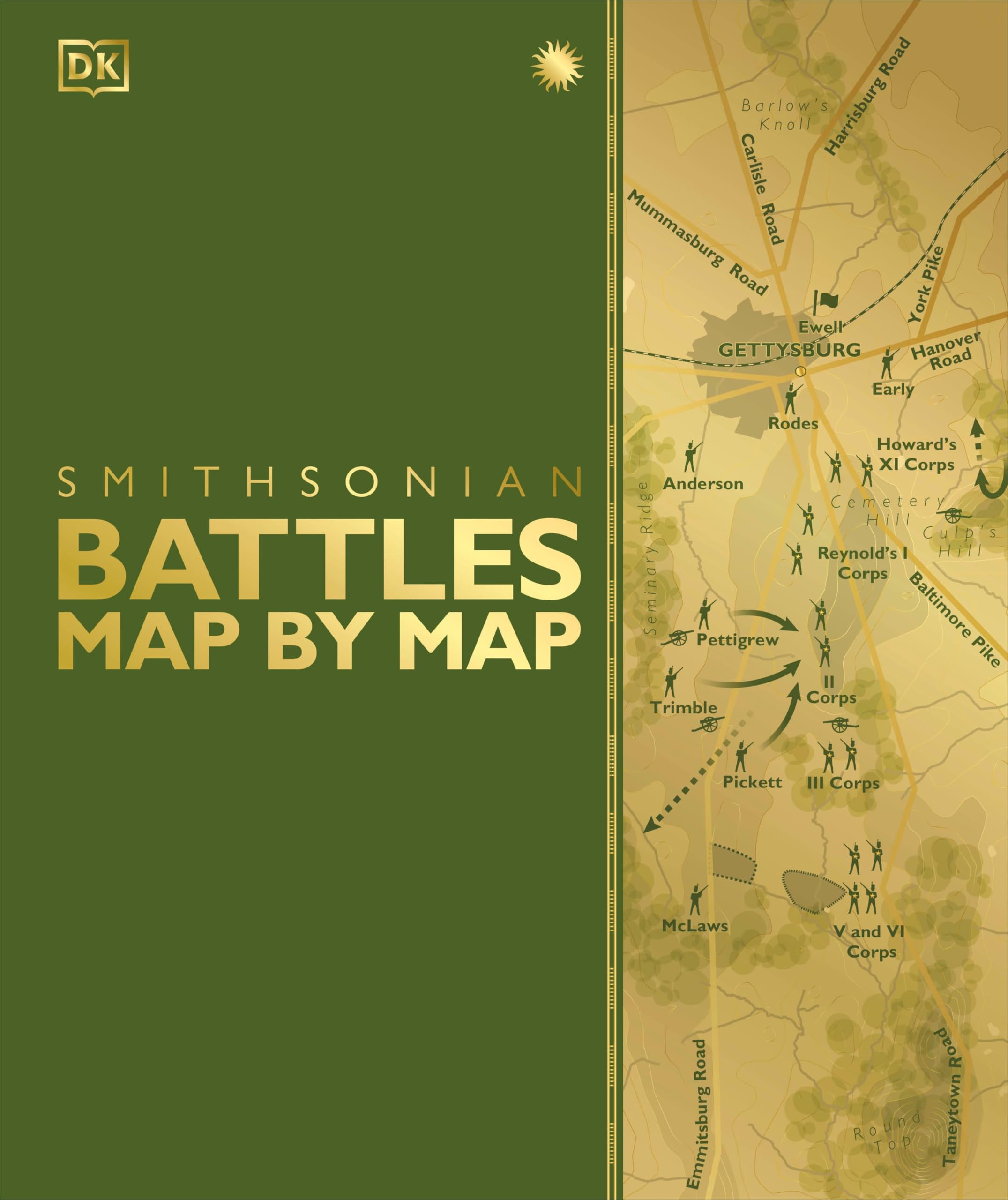 DK Battles Map book by DK and Peter Snow, showing detailed world and historical battle maps in a hardback edition.