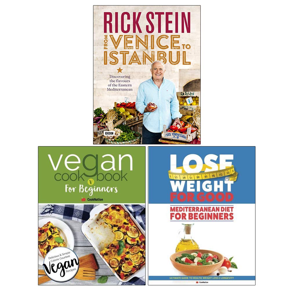 Rick Stein 3 Books Collection Set in paperback, featuring covers and spine details of non-fiction titles by BBC Books.