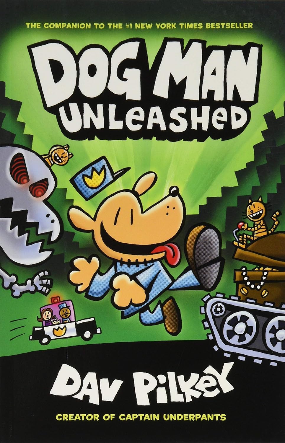 Dog Man Series by Dav Pilkey, 10 paperback books collection set, featuring colorful covers and engaging illustrations.