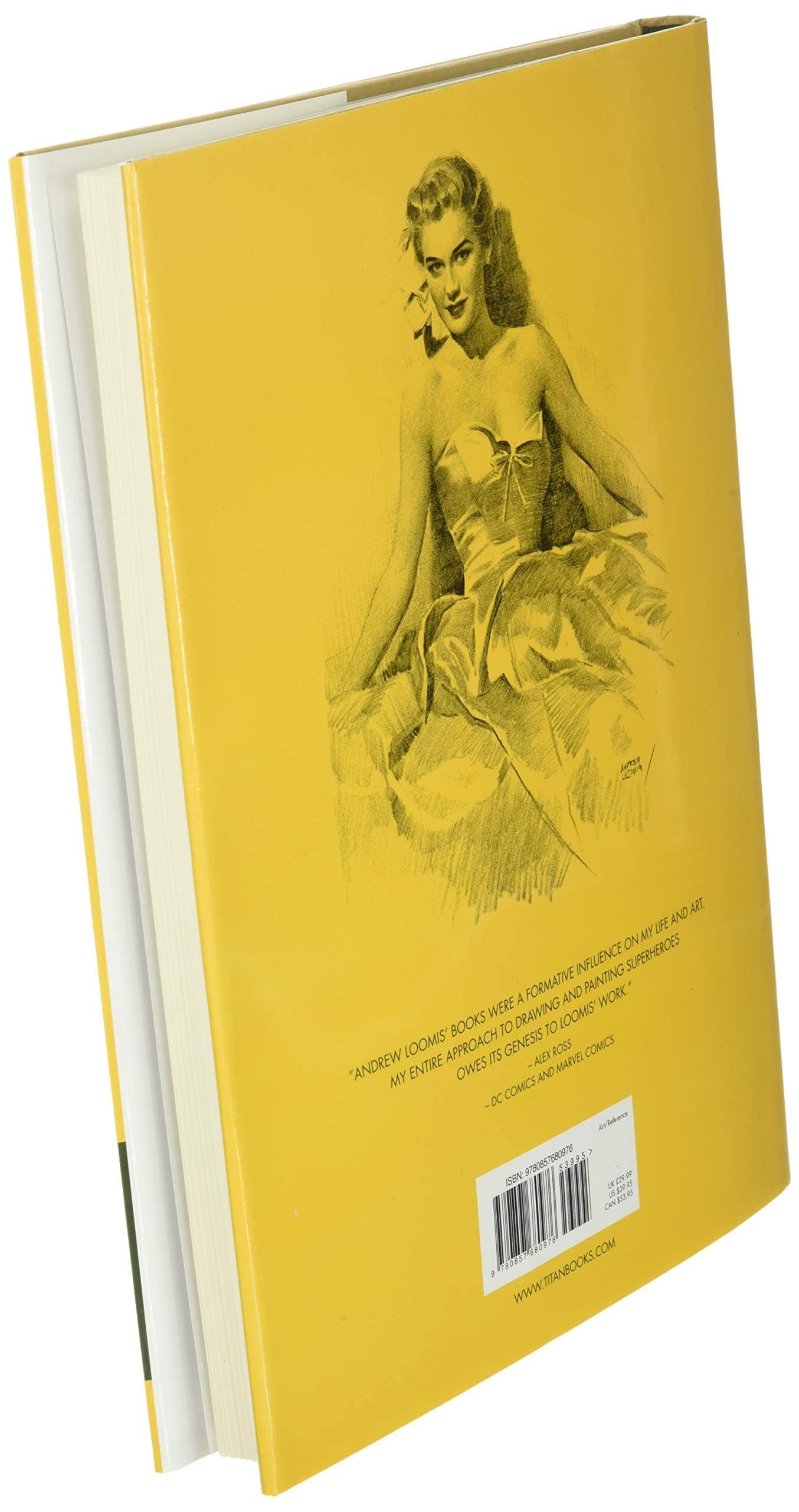Hardback book "Drawing the Head and Hands" by Andrew Loomis, featuring cover art and spine design visible.