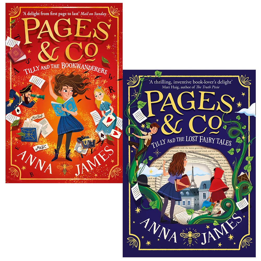 Pages & Co by Anna James 2-book collection set in paperback for ages 9-12, featuring colorful covers and engaging illustrations.