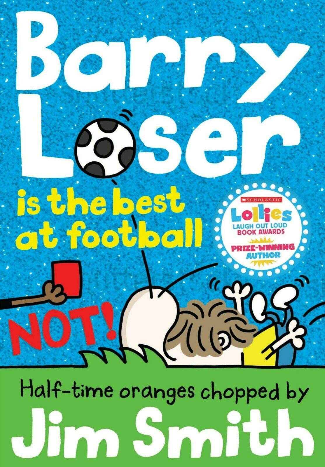 Eleven paperback books from the Barry Loser series by Jim Smith for ages 7-12, featuring colorful covers.