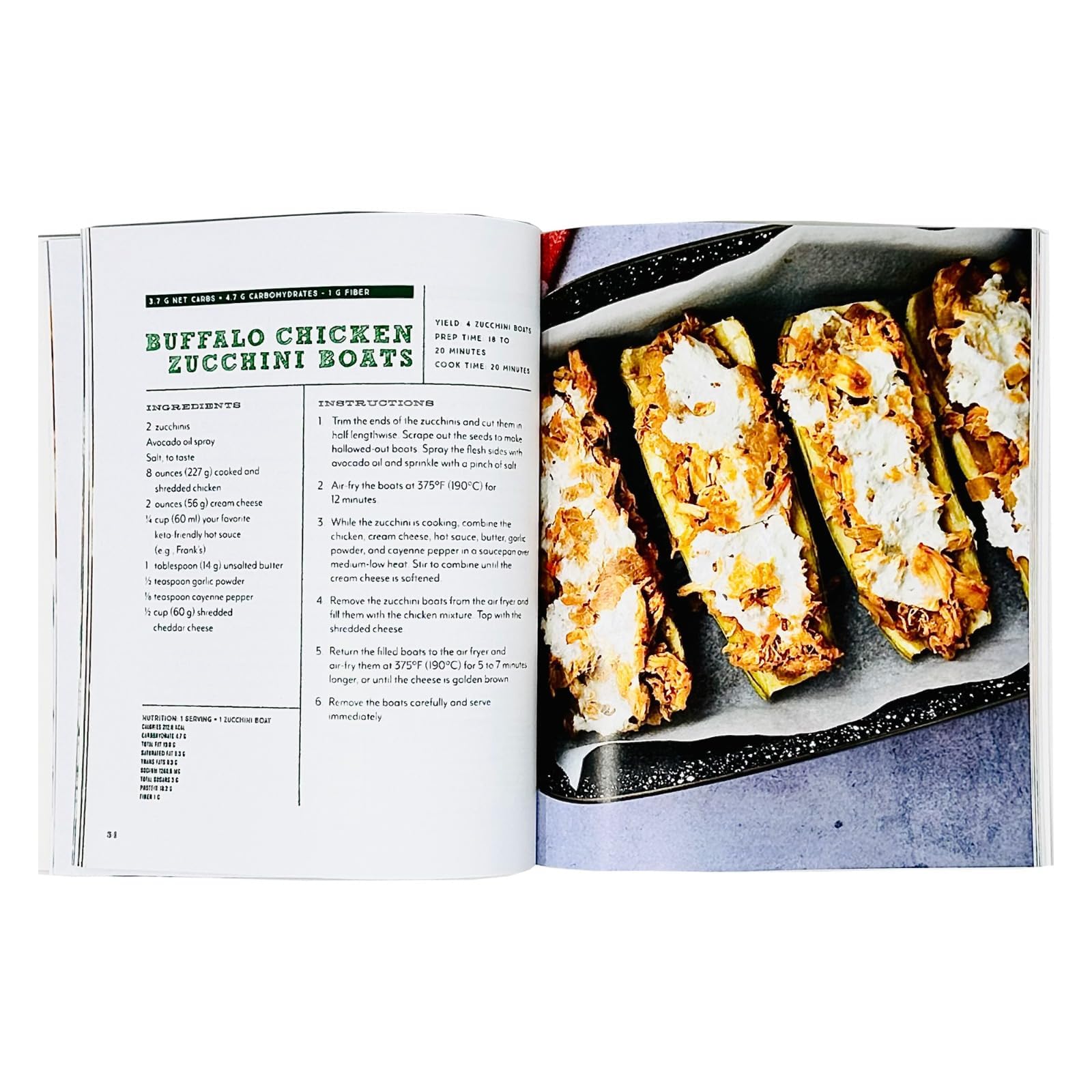 Quick and Easy Air Fryer Cookbook by MSN Carolina Cartier, featuring a colorful cover with air fryer recipes and tips.