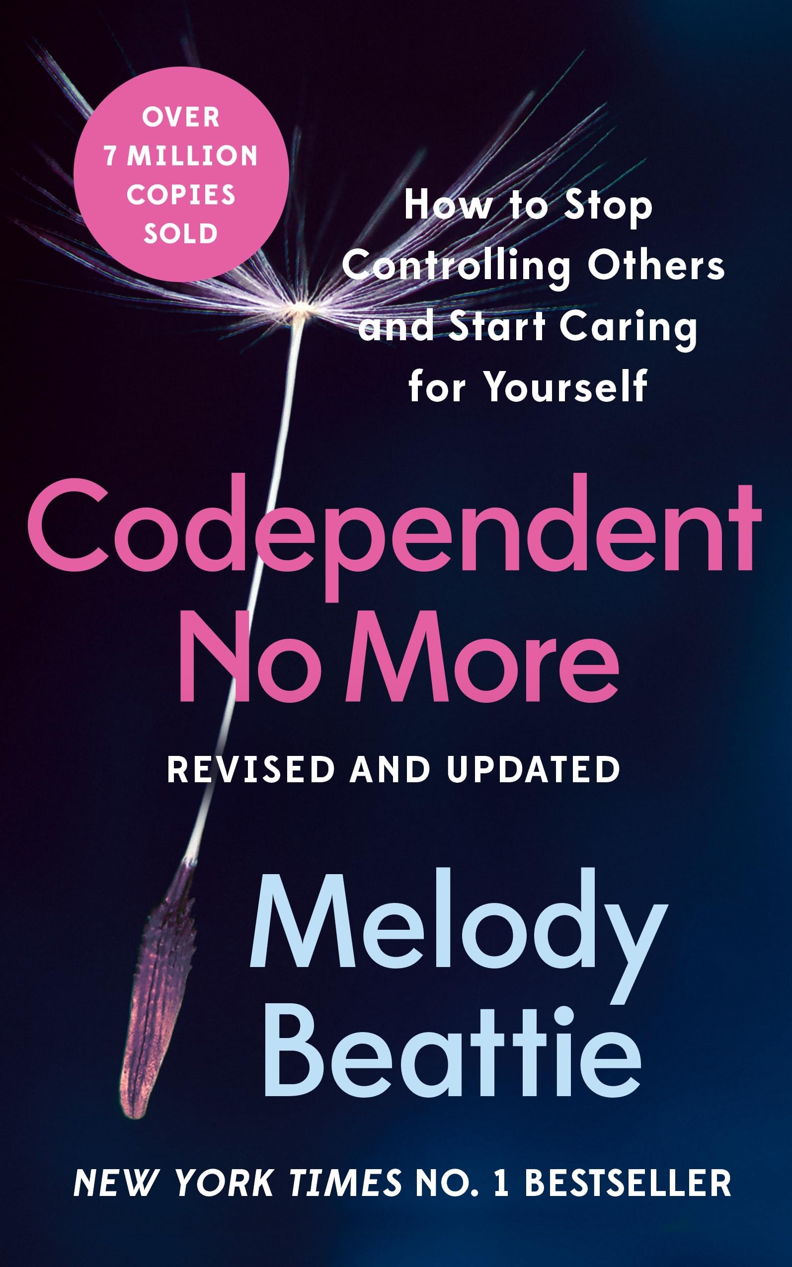 Cover of "Codependent No More" paperback by Melody Beattie, featuring a blue background and bold title text.