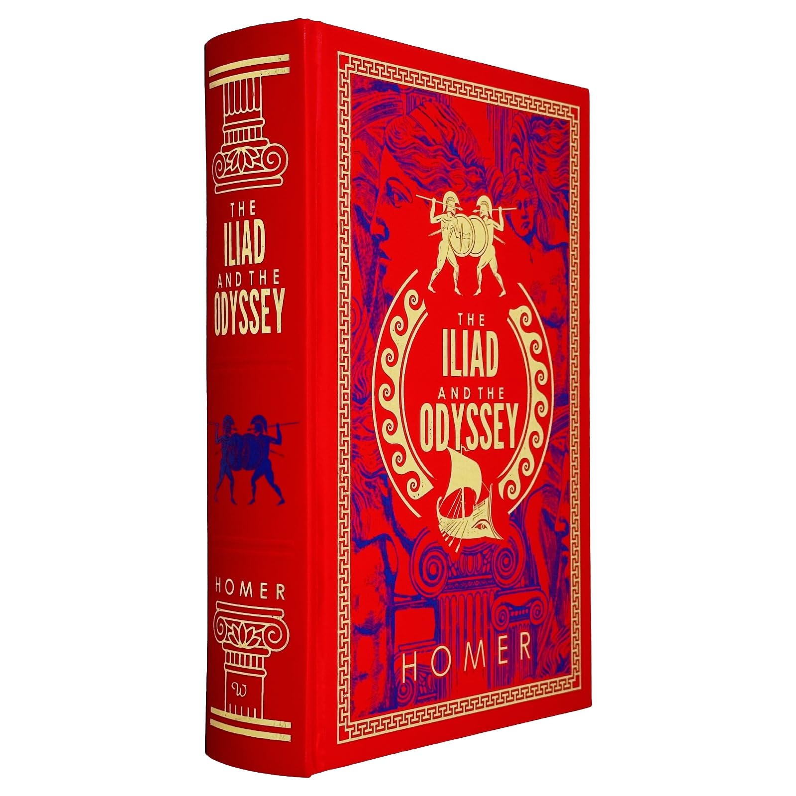 Hardback edition of "The Iliad and The Odyssey" by Homer, showcasing a classic book cover design.