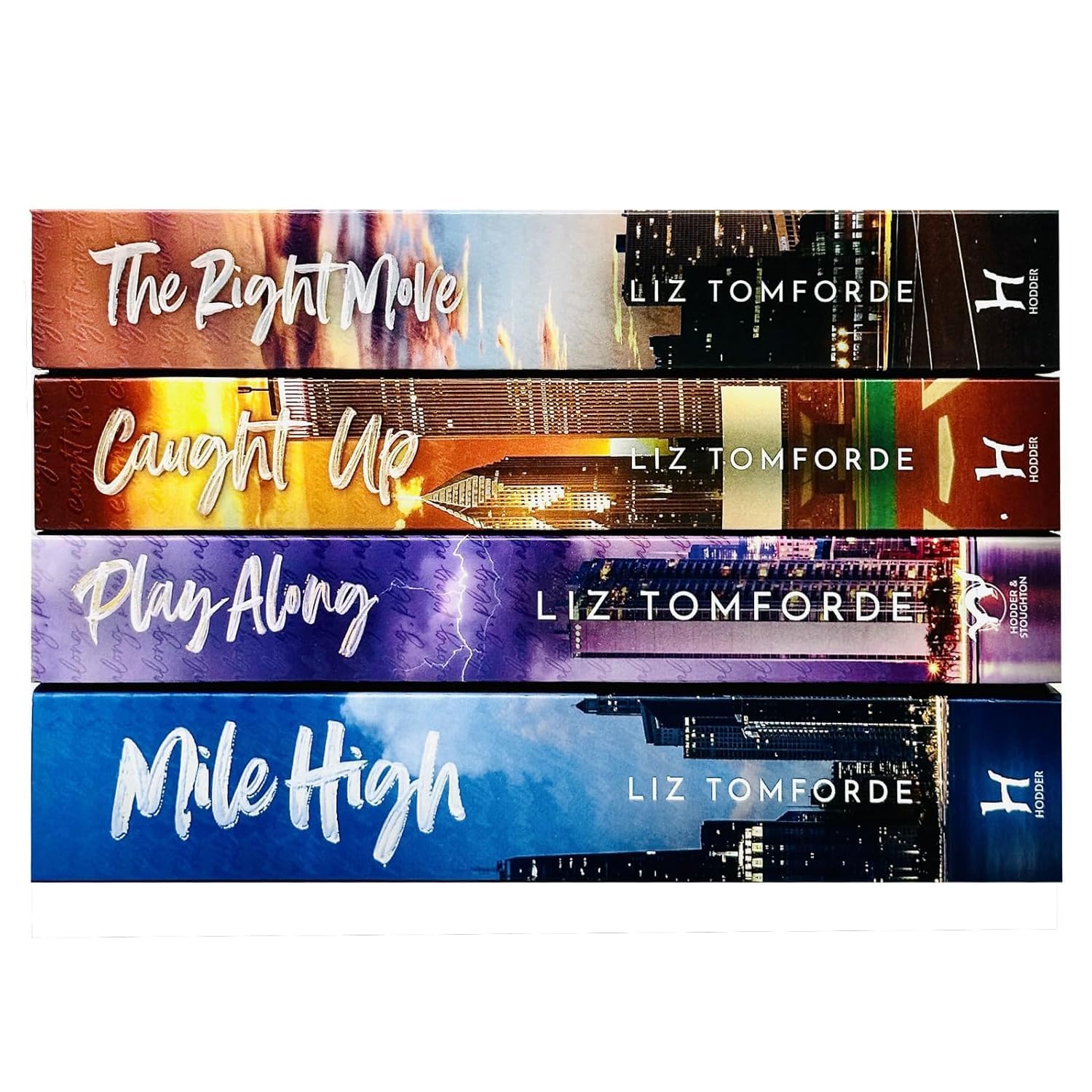 Set of four Windy City Series fiction paperback books by Liz Tomforde, featuring colorful covers in this collection.