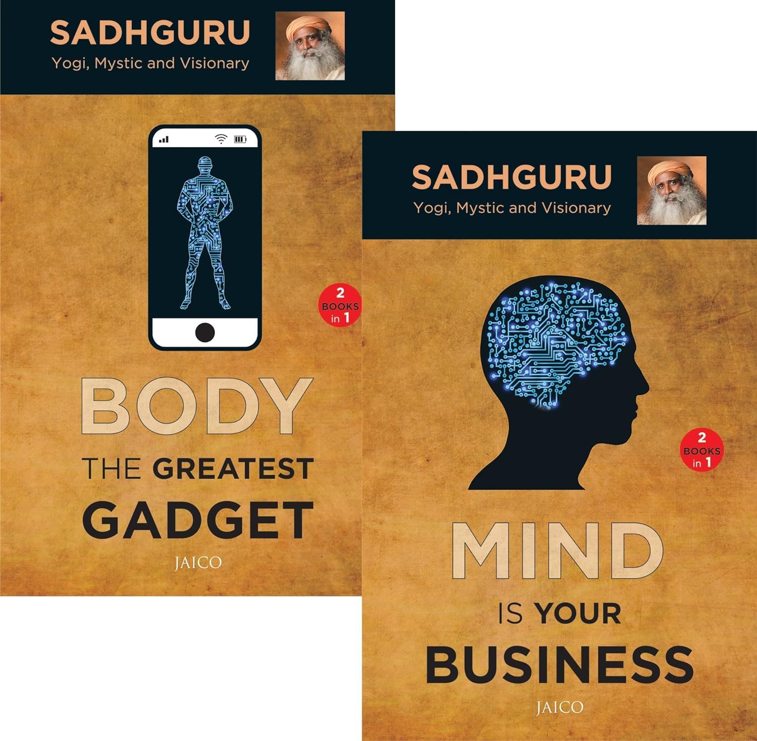 Sadhguru Jaggi Vasudev 2 book collection set in paperback, featuring insightful non-fiction titles by the renowned author.
