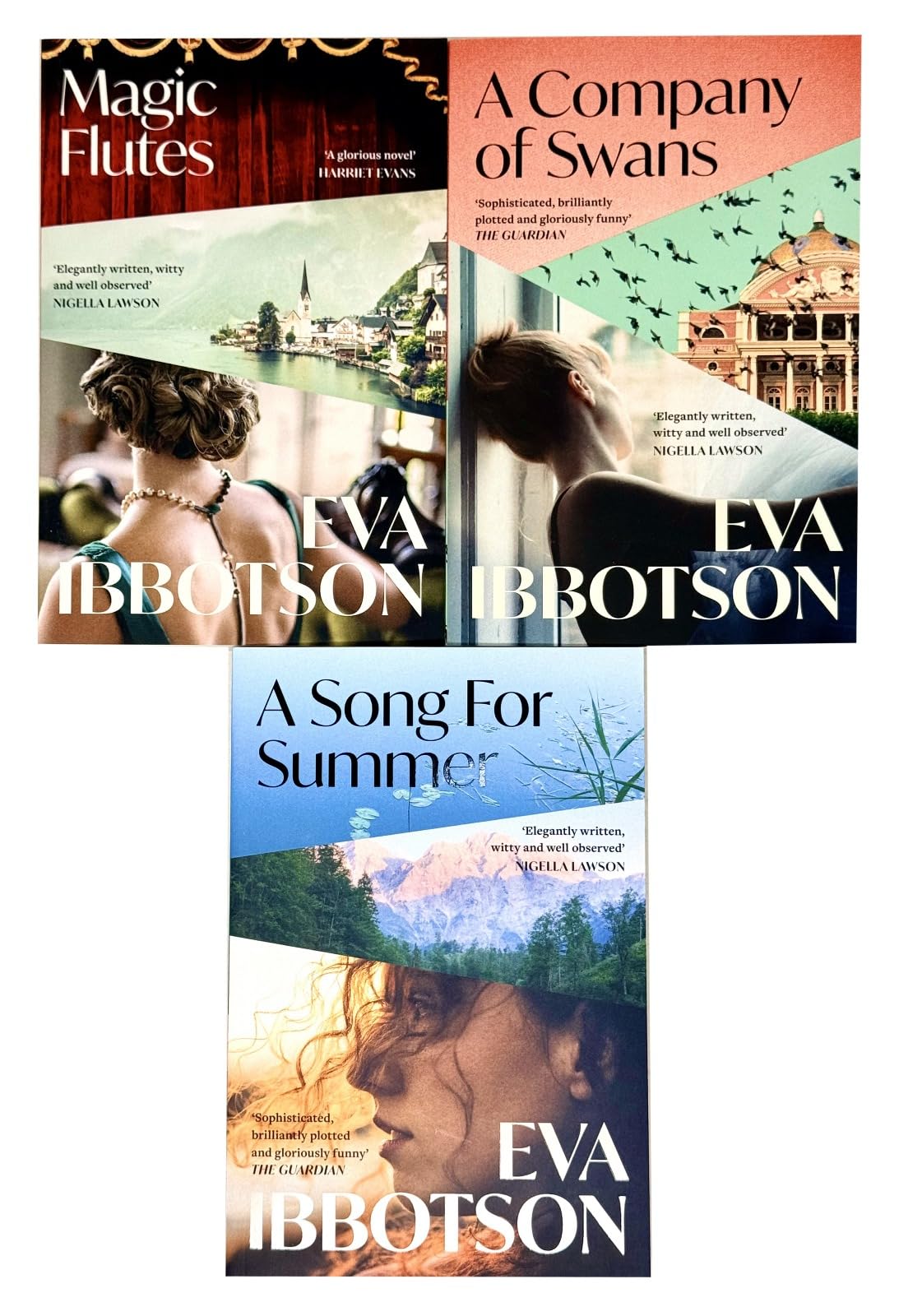 Eva Ibbotson 3 Books Collection Set in paperback, featuring colorful covers and showcasing engaging fiction stories.