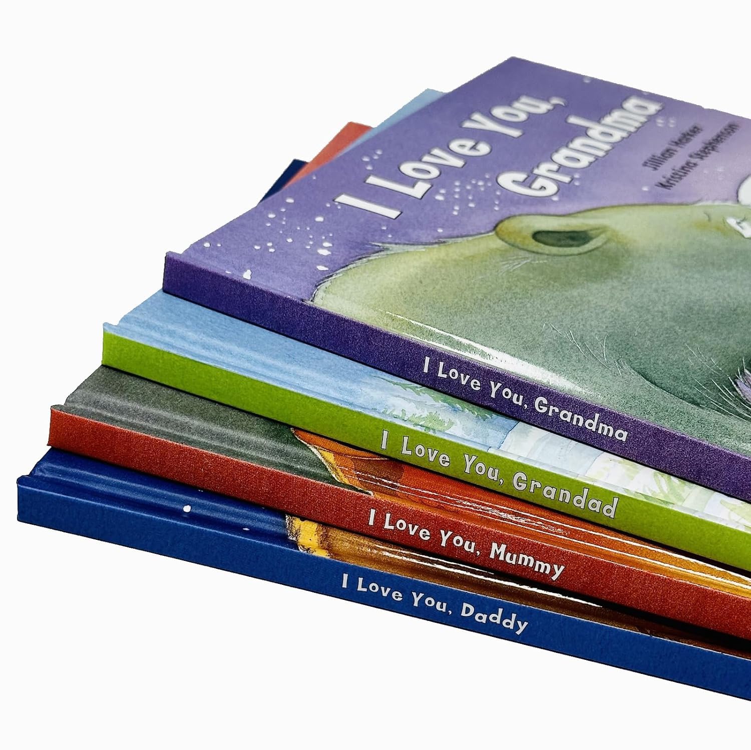 Collection of four hardback books from Jillian Harker's "I Love You Series" for ages 0-5, featuring colorful illustrations.